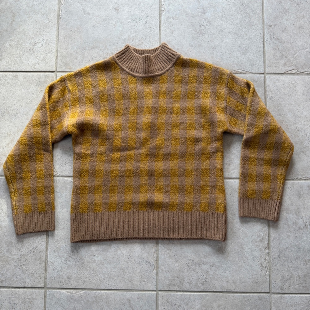 Hem & thread Oversized Sweater and Fitted Skirt Matching Two Piece Set Plaid - Picture 2 of 10